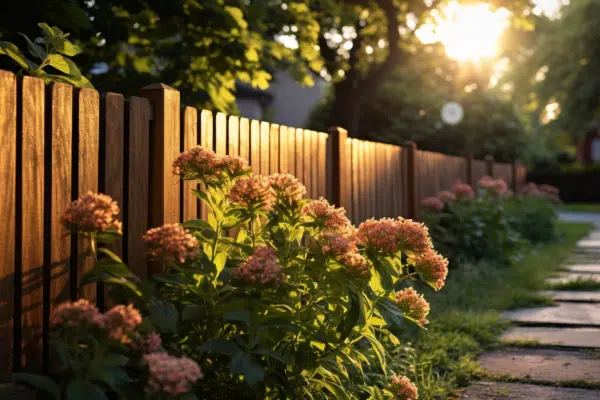 Sécurité et esthétique avec une barrière en bois pour le jardin