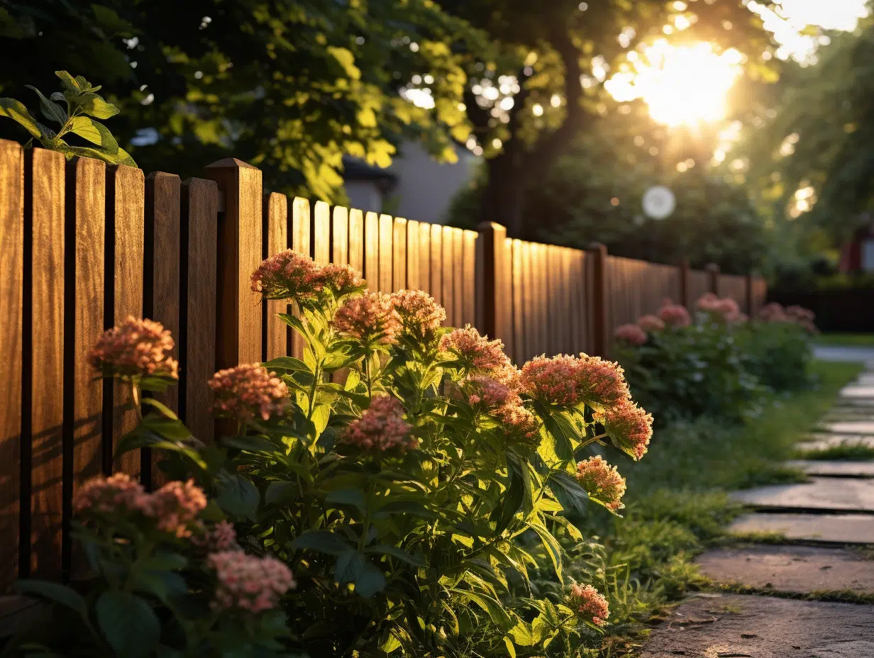 Sécurité et esthétique avec une barrière en bois pour le jardin