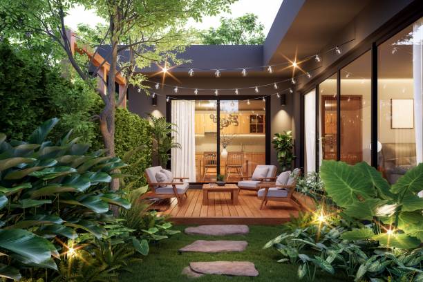 Jardin bien aménagé