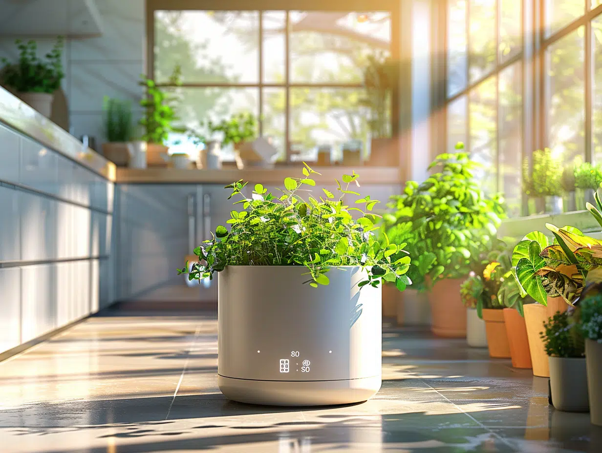 Pot de fleurs intelligent Planty : innovation et jardinage connecté