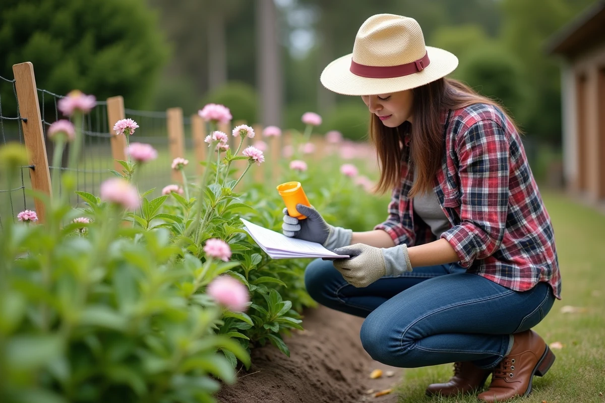 Jeune femme lisant instructions d